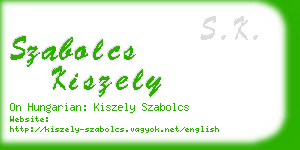szabolcs kiszely business card